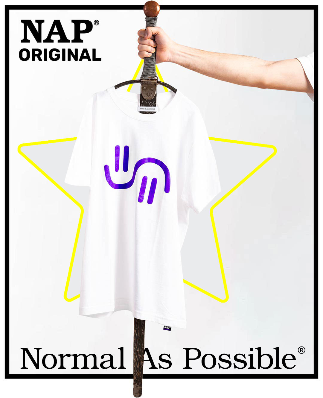 L'originale t-shirt Double Smile del brand italiano emergente Normal As Possible