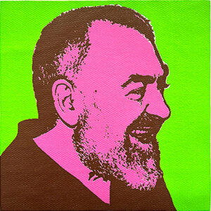 Padre pio icona pop art studio italiano Normal As Possible quadri stampati e serigrafie d'autore
